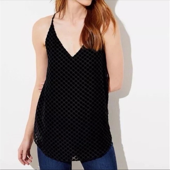 LOFT Velvet Polka Dot Cami Size Med - Picture 1 of 7